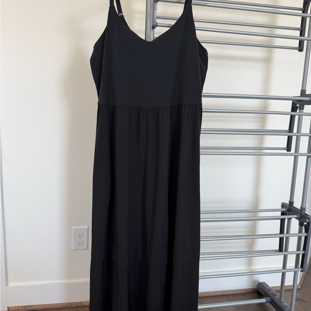 Athleta Elegant Black Maxi Dress